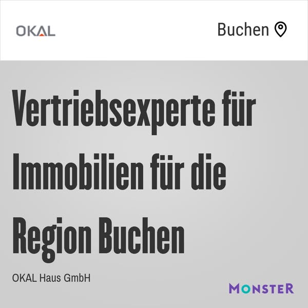 Vertriebsexperte für Immobilien für die Region Buchen